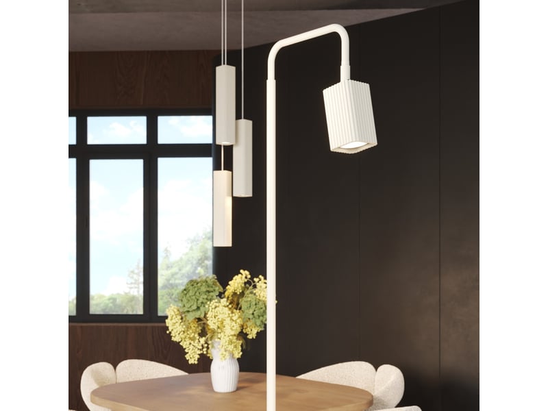  Lampadaire rayo 1 beige aluminium moderne 160x30x30cm SL.3132 - Conforama D
