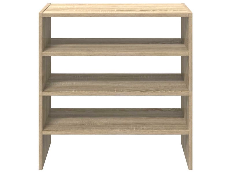  Étagères à chaussures 2 pcs empilable chêne sonoma 60x30x30,5cm  - Conforama D