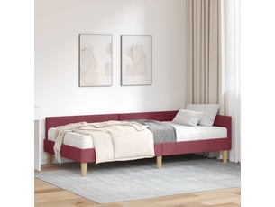 Lit simple 90x200 cm    coloris rouge