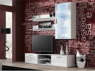 Meuble tv coloris blanc 20 cm <strong></strong>  <strong></strong>