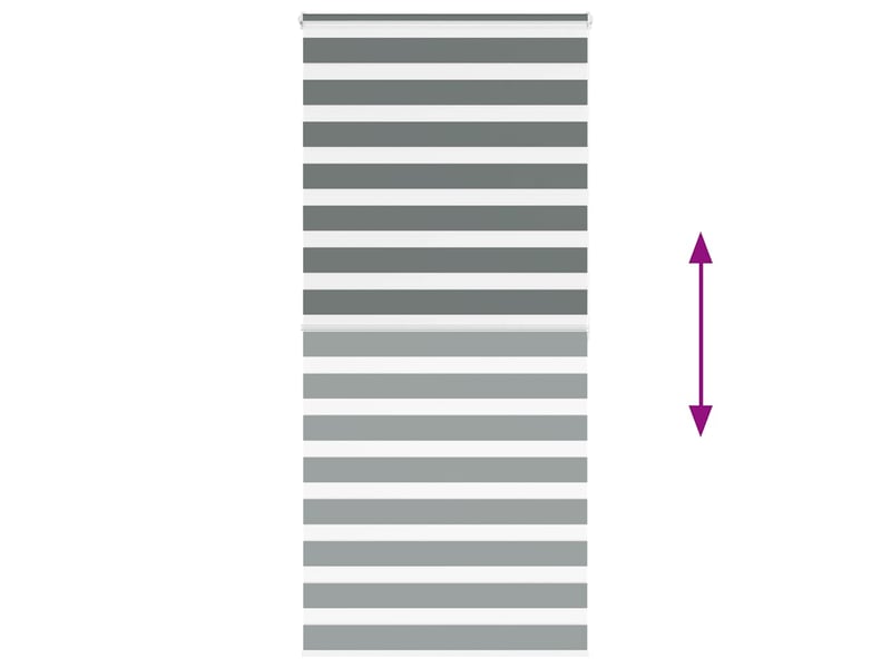  Store zèbre, store de fenêtre gris foncé largeur du tissu 100,9 cm polyester cf48542  - Conforama E