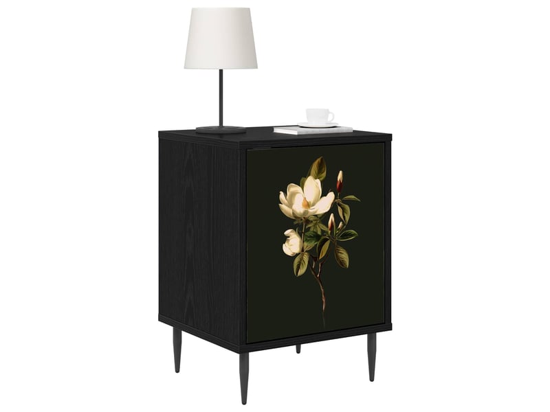  Table de chevet - cabinet de chevet - table de nuit bremen 2 pc chêne noir 36 x 33 x 51 cm  - Conforama B