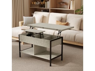 Table basse rectangulaire coloris gris <strong></strong> <strong></strong> - 49 cmx98 cm