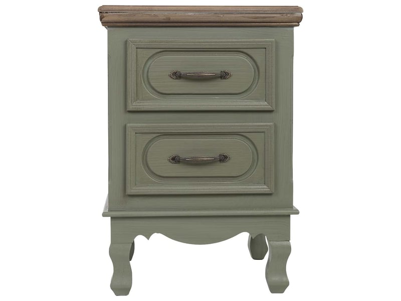  Table de chevet en bois vert 37x33,5x53 cm h  - Conforama C