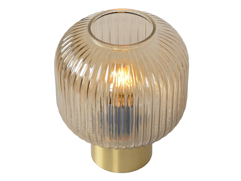 Lampe de table diam. 20 cm 1xe27 40w ambre -lucide - maloto  - Conforama D