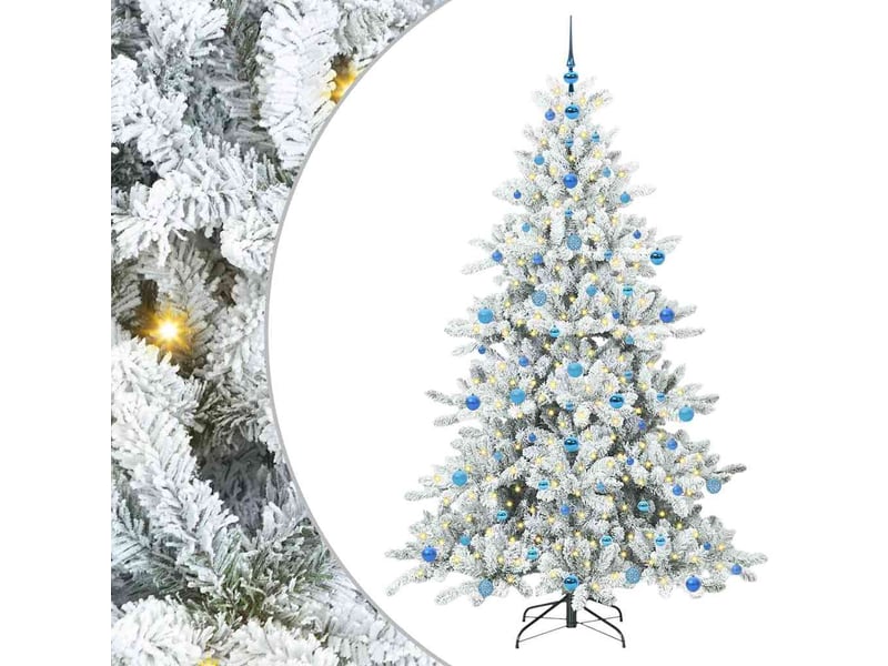  Sapin de noël - arbre de noël artificiel à branches articulées blanc 210 cm  - Conforama A