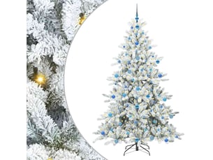 Sapin de noël - arbre de noël artificiel à branches articulées blanc 210 cm