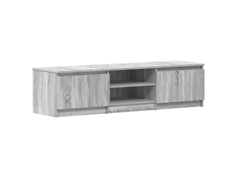 Meuble tv banc tv sonoma gris 140x40x35,5 cm bois d'ingénierie  - Conforama A