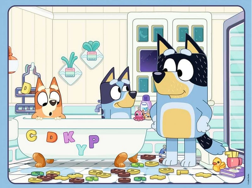  Puzzle 30p dans le bain de bluey 86170 - Conforama B