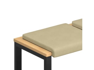 Lot de 4 coussins de banc, coussins d'assise, coussins pour chaisecanapé velours côtelé vert gris profondeur 35 cm cf52613