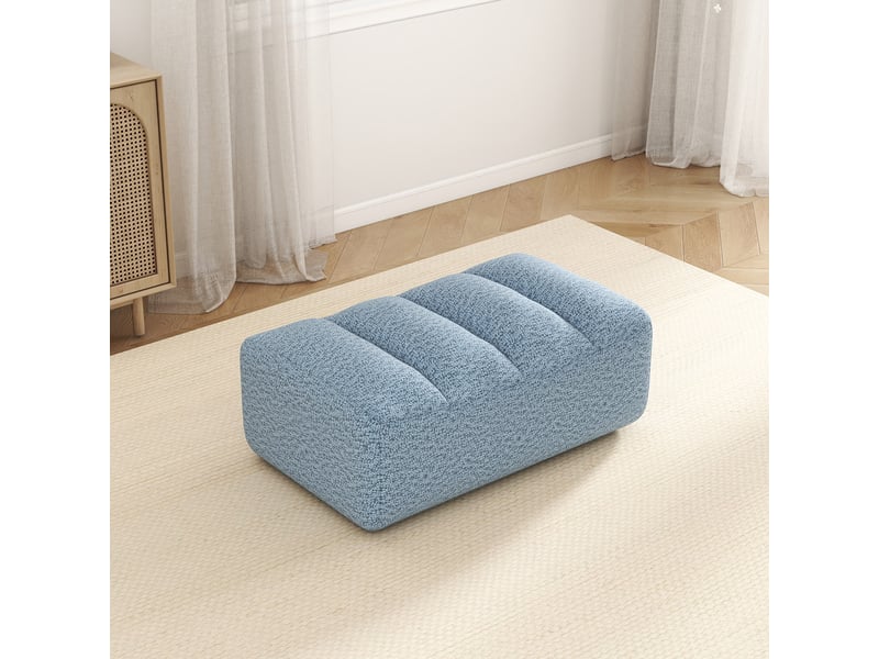 Brravo ottoman polaire granulaire bleu SF20250067008 - Conforama D
