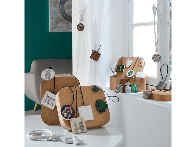  Embrasse de rideau aimantée lisette 43cm vert  - Conforama C