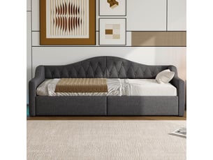 Lit coffre 90x200 cm    coloris gris