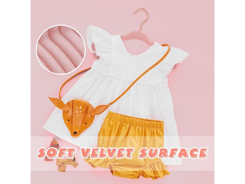  Lot de 15 cintres en velours pour bébés avec crochet en or rose pivotant à 360°, cintres antidérapants pour enfants, cintres ultra-minces pour enfants permettant un gain de place (rose pale)  - Conforama C