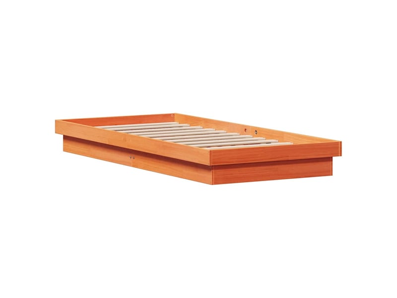 Lit simple- lit adulte - cadre de lit à led sans matelas 100x200 cm bois massif - Conforama D