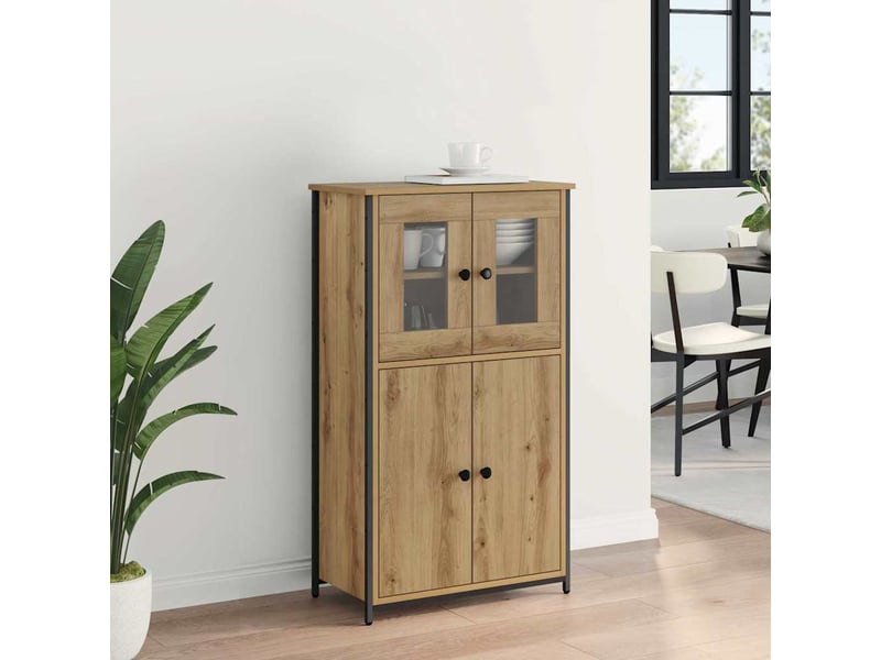 Haut armoire, armoire de rangement chêne artisanal 62x32x106,5 cm - Conforama D
