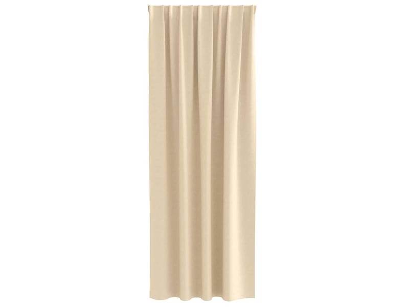  Lot de 2 rideaux occultants, rideaux black-out avec anneaux crème 225 x 140 cm cf44628  - Conforama D