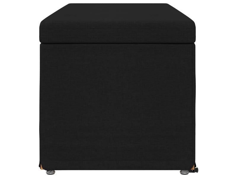  Tabouret bas, ottoman noir 101x41x40 cm tissu et bois stratifié  - Conforama E