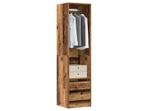 Garde-robe, armoire de rangement vieux bois 50x50x200 cm bois d'ingénierie shl53571
