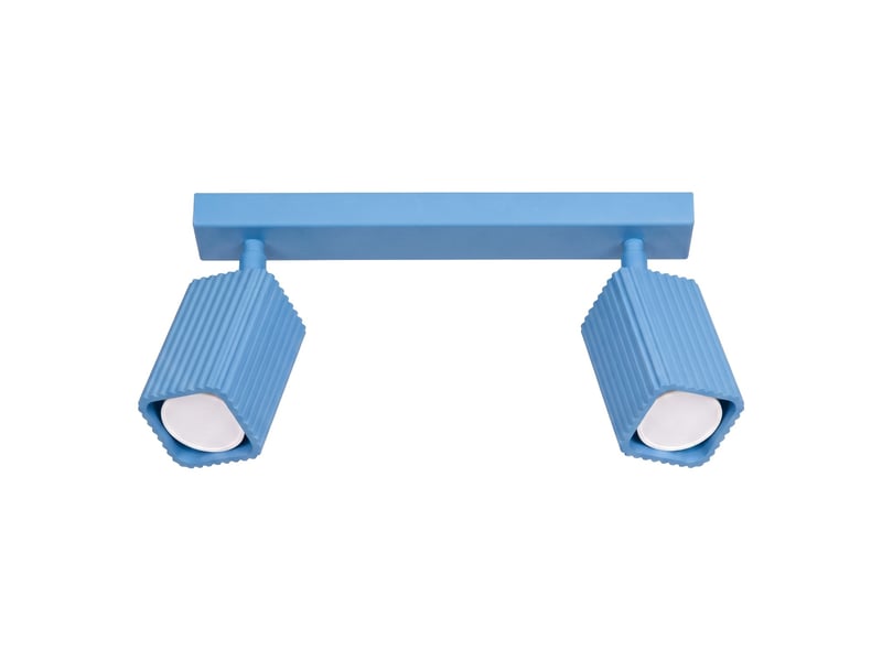 Plafonnier rayo 2 azur aluminium moderne 16.5x30x6cm SL.3290 - Conforama A
