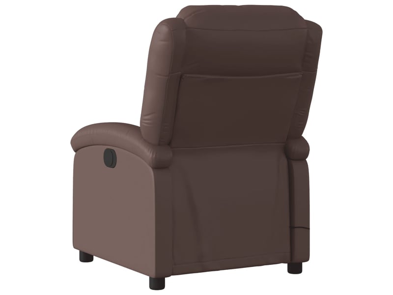  Fauteuil de relaxation tv fonction massage inclinable électrique 6 points de massage en pvc marron dec027204  - Conforama D
