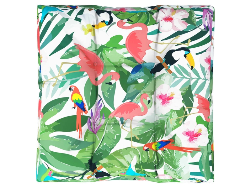  Coussin de palette, coussin de chaise, coussin de canapé multicolore 70x70x12 cm tissu cf55404  - Conforama A