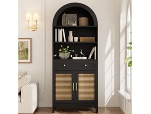 Vitrine coloris bicolore 4 étagère(s) DESVIAE - 70 cmx170 cm