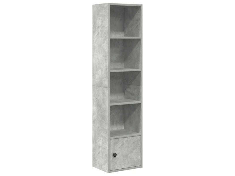  Bibliothèque, meuble de rangement salon gris béton 31x24x127 cm bois d'ingénierie  - Conforama A