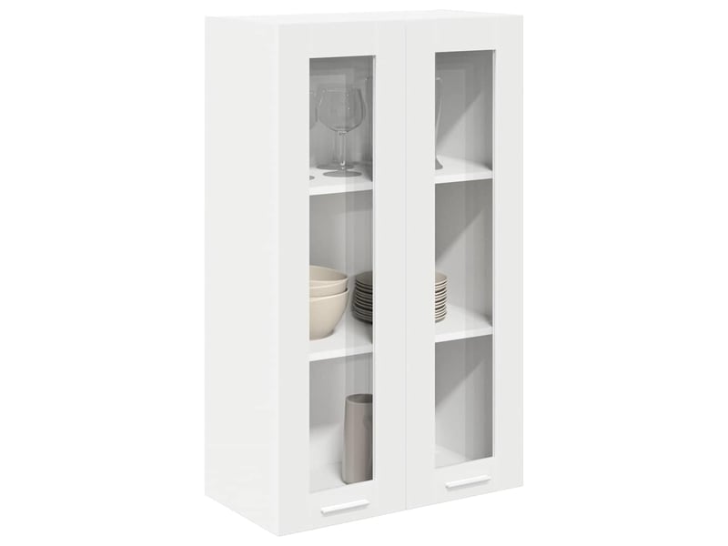 Meuble de rangement cuisine, armoire suspendue blanc 60x31x100cm bois d'ingénierie shl5908 - Conforama C