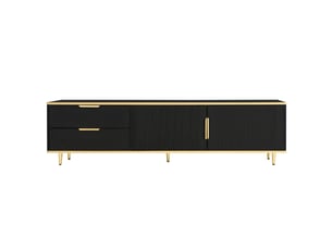 Meuble tv coloris noir 175 cm   