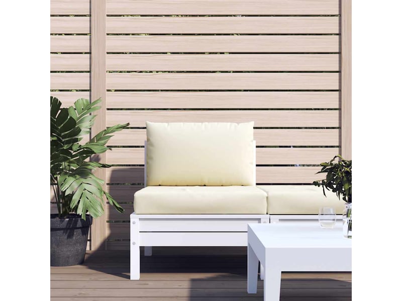 Lot de 2 coussins de palette, coussins de canapé blanc crème tissu oxford cf59495 - Conforama B