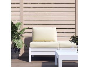 Lot de 2 coussins de palette, coussins de canapé blanc crème tissu oxford cf59495