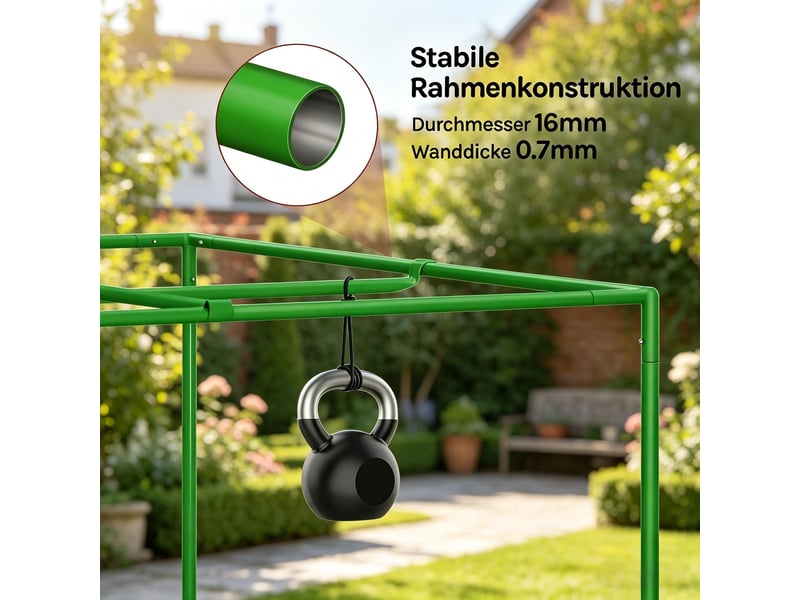Mini-serre intérieure noire et verte 60 × 60 × 120 cm, contrôle climatique - Conforama D
