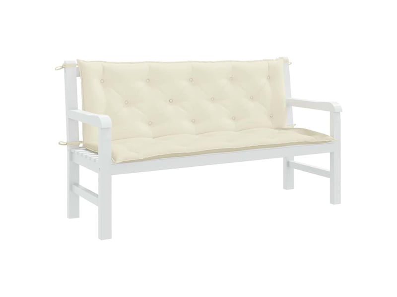  Coussin de banc de jardin, coussin d'assise blanc crème tissu oxford cf52667  - Conforama D