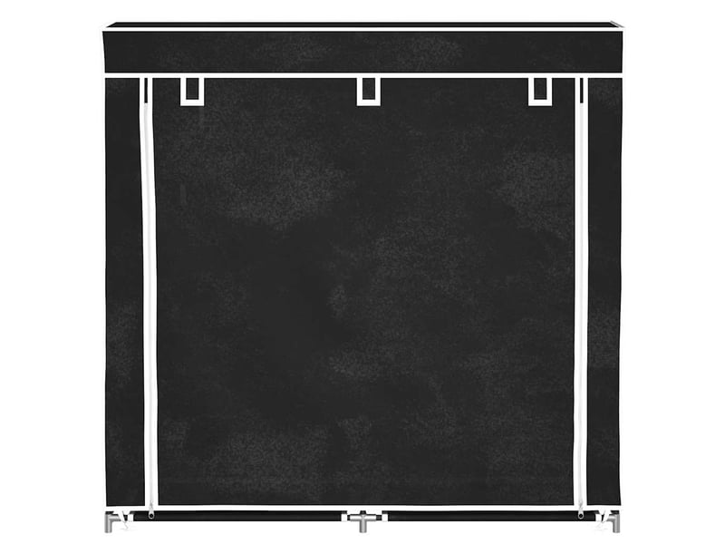  Meuble à chaussure | armoire à chaussures avec housse 115x28x110cm tissu noir  - Conforama D