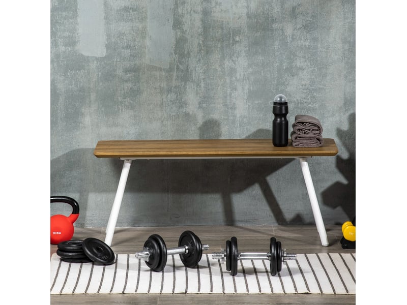  Ensemble d'haltères 20 kg 95x16x16 cm réglable métal noir  - Conforama B
