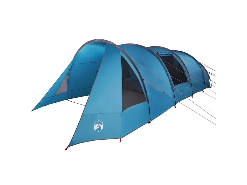  Tente tunnel, tente de camping 6-persoons 6 personne bleu et gris shl90143  - Conforama A