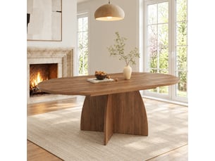 Table à manger de cuisine 120–180x90 cm - extensible - coins arrondis - plateau de 18 mm - mdf - noyer