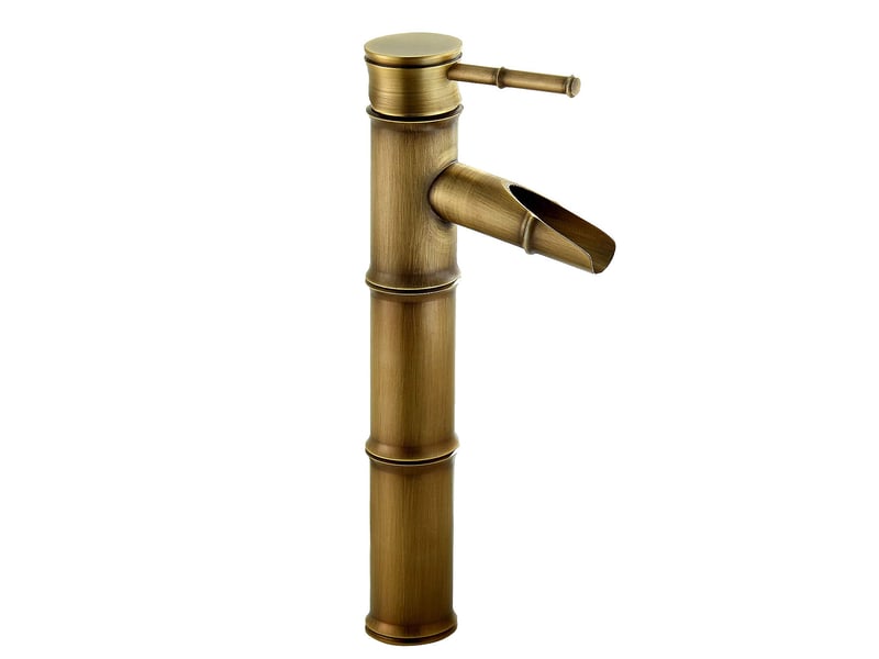  Robinet salle bain bambou haut, mitigeur cascade lavabo robinet de lavabo mitigeur, robinetterie monotrou eau chaude et froide disponible  - Conforama A