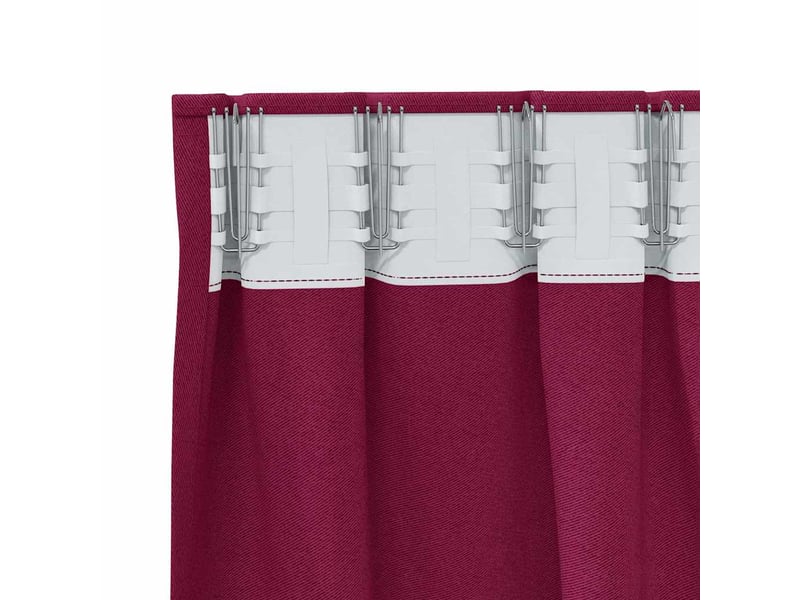  Lot de 2 rideaux occultants, rideaux black-out avec anneaux bordeaux 225 x 140 cm cf44612  - Conforama E