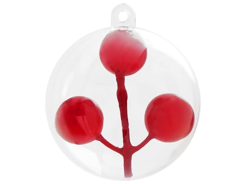  Ensemble de boules de noël 25 pcs transparent ø 10 cm plastique  - Conforama C