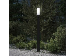 Borne lumineuse, lampadaire avec détecteur 110 cm noir ip44
