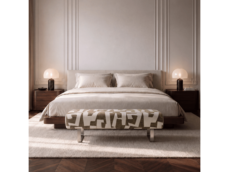  Banc en tissu texturé à motifs kaki noxx B1TTMKK - Conforama B