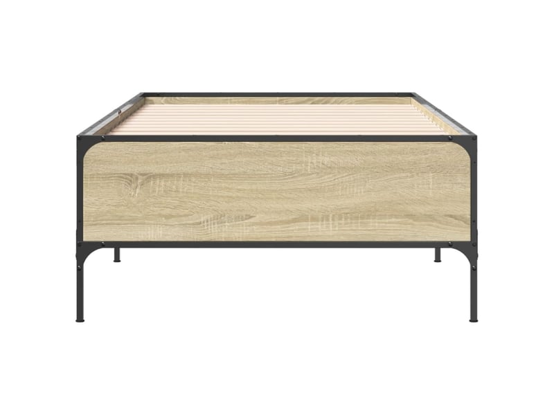  Lit simple- lit adulte -  cadre de lit sans matelas chêne sonoma 90x200 cm  - Conforama C