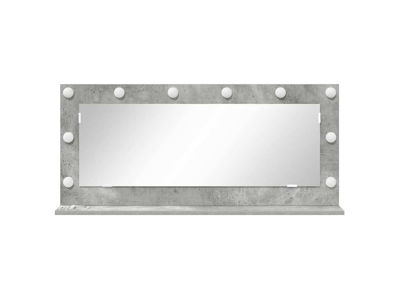  Miroir de vanité, miroir de coiffeuse gris béton 100 x 45 x 18 cm rectangulaire cf62773  - Conforama D