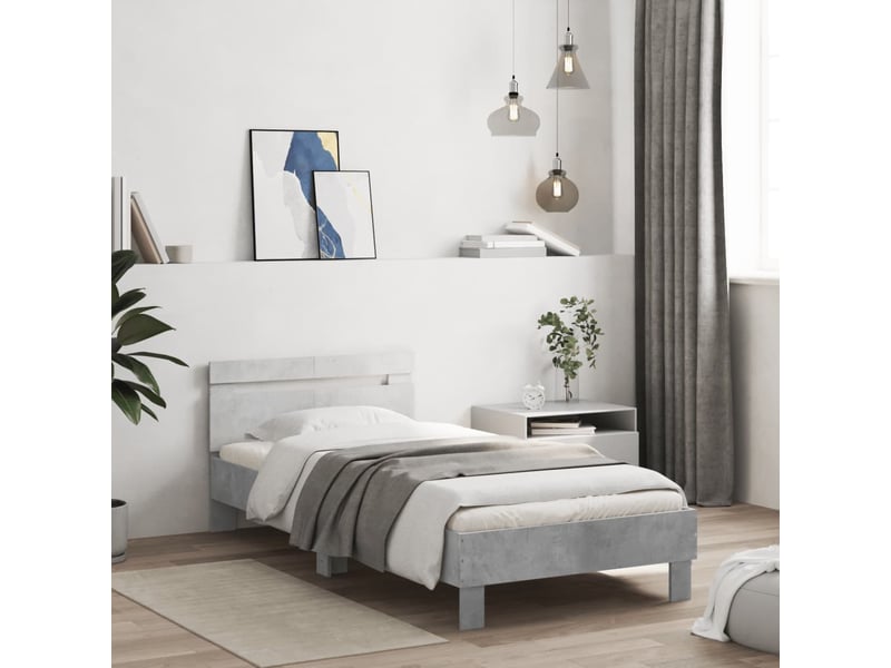 Lit simple- lit adulte -  cadre de lit sans matelas avec lumières led 100x200 cm  - Conforama B