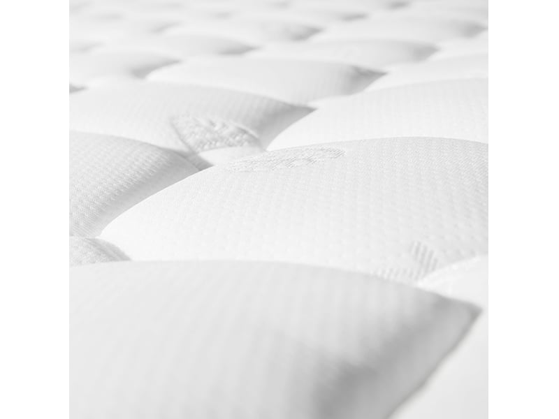  Lit coffre 160x200 cm avec 2 tables de chevet, éclairage de lecture, velours gris  - Conforama D
