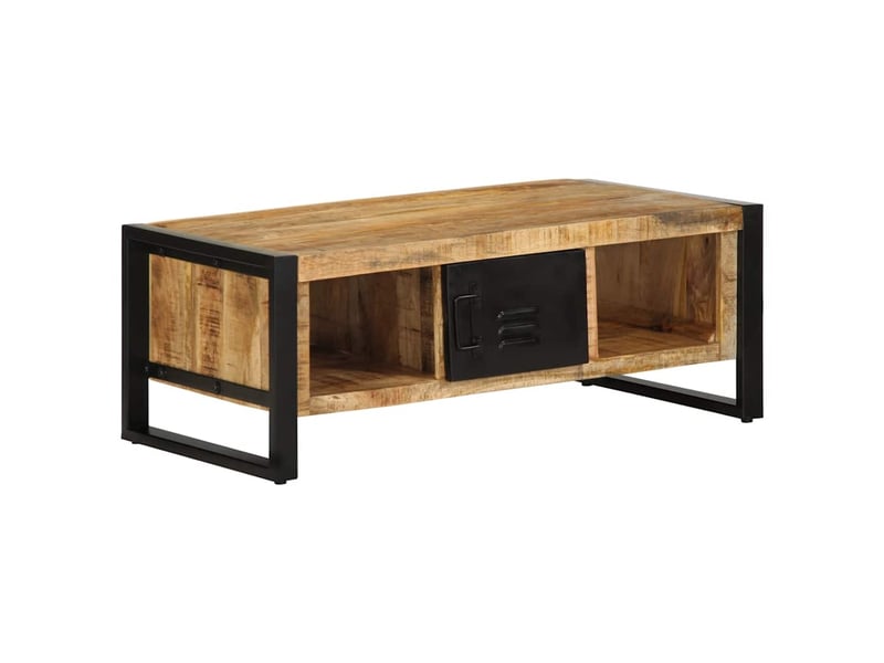  Table basse - table de salon - table à thé 90x50x36 cm bois de manguier massif brut  - Conforama C