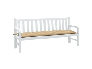Coussin de banc de jardin, coussin d'assise beige mélangé 180x50x7 cm tissu cf52661