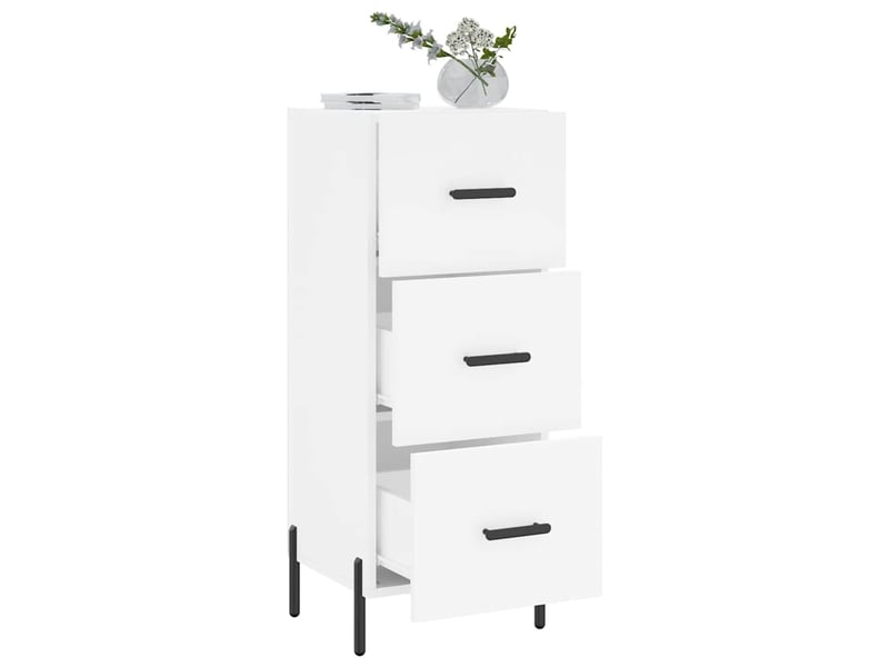  Buffet - bahut - meuble de rangement blanc 34,5x34x90 cm bois d'ingénierie  - Conforama D